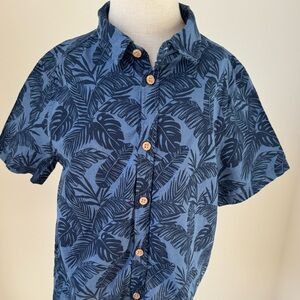 H&M Blue Leaf Print Kids Shirt